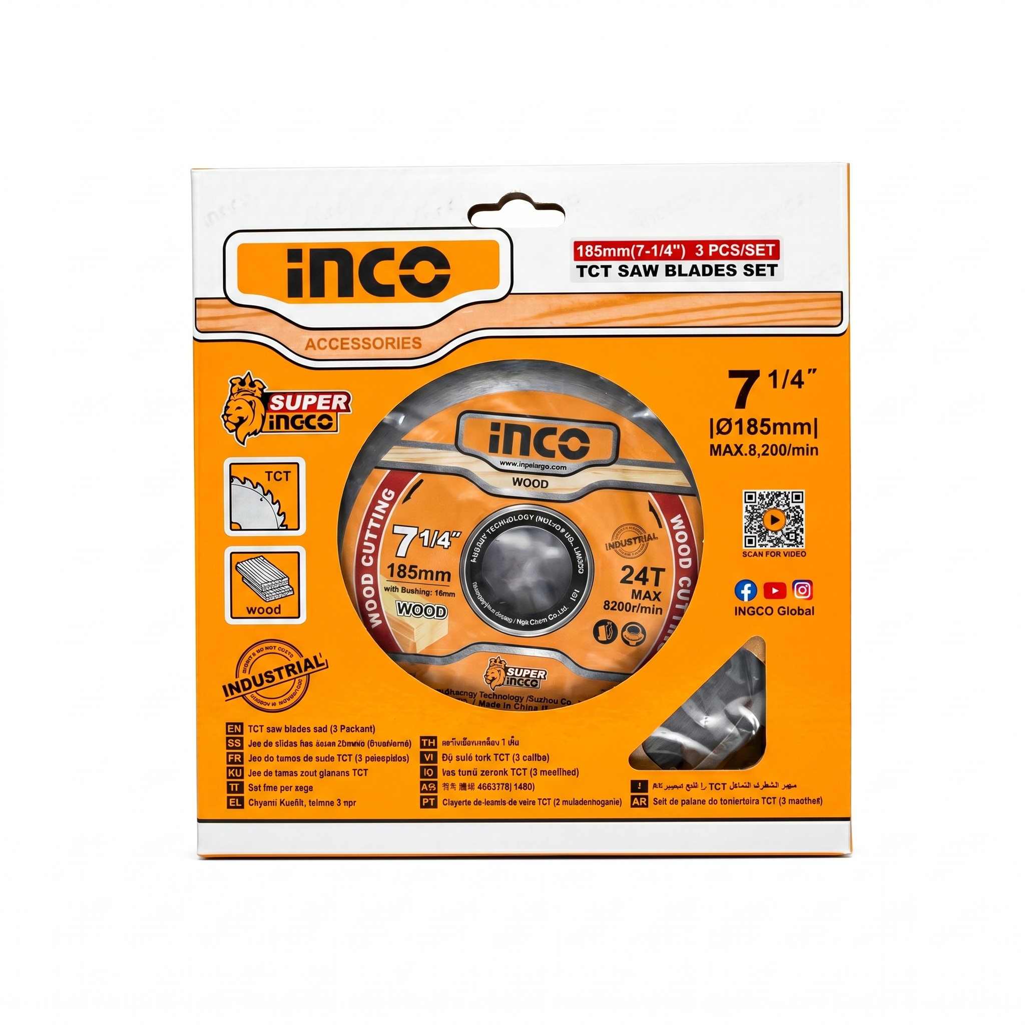 Tct Saw Blade Set 185mm Tsb11853